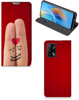 B2Ctelecom Stand Case Cadeau voor Vrouw OPPO A74 4G Smart Cover Liefde