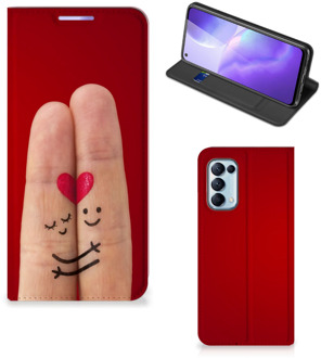 B2Ctelecom Stand Case Cadeau voor Vrouw OPPO Find X3 Lite Smart Cover Liefde