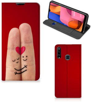 B2Ctelecom Stand Case Cadeau voor Vrouw Samsung Galaxy A20s Smart Cover Liefde