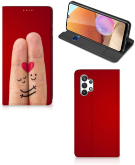 B2Ctelecom Stand Case Cadeau voor Vrouw Samsung Galaxy A32 4G Smart Cover Liefde