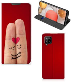 B2Ctelecom Stand Case Cadeau voor Vrouw Samsung Galaxy A42 Smart Cover Liefde