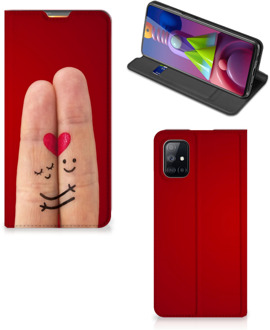 B2Ctelecom Stand Case Cadeau voor Vrouw Samsung Galaxy M51 Smart Cover Liefde