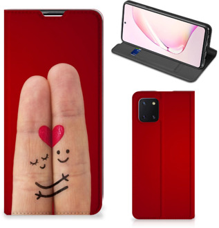 B2Ctelecom Stand Case Cadeau voor Vrouw Samsung Galaxy Note 10 Lite Smart Cover Liefde