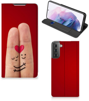 B2Ctelecom Stand Case Cadeau voor Vrouw Samsung Galaxy S21 Plus Smart Cover Liefde