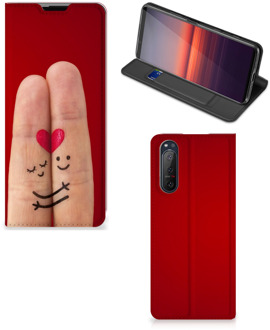 B2Ctelecom Stand Case Cadeau voor Vrouw Sony Xperia 5 II Smart Cover Liefde