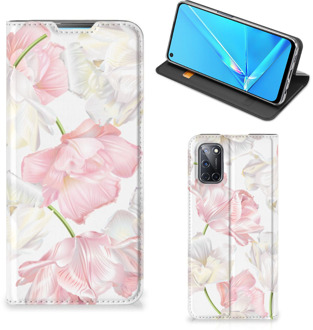 B2Ctelecom Stand Case Hoesje Cadeau voor Mama OPPO A52 | A72 Smart Cover Mooie Bloemen