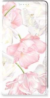 B2Ctelecom Stand Case Hoesje Cadeau voor Mama Samsung Galaxy A21s Smart Cover Mooie Bloemen