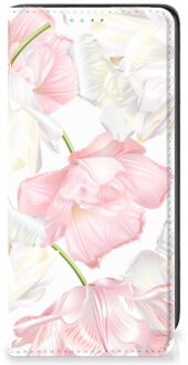 B2Ctelecom Stand Case Hoesje Cadeau voor Mama Samsung Galaxy A41 Smart Cover Mooie Bloemen