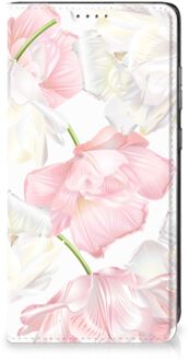 B2Ctelecom Stand Case Hoesje Cadeau voor Mama Samsung Galaxy A52 Smart Cover Mooie Bloemen