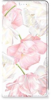 B2Ctelecom Stand Case Hoesje Cadeau voor Mama Samsung Galaxy A71 Smart Cover Mooie Bloemen