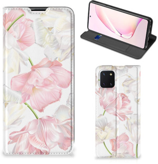 B2Ctelecom Stand Case Hoesje Cadeau voor Mama Samsung Galaxy Note 10 Lite Smart Cover Mooie Bloemen