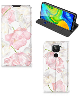 B2Ctelecom Stand Case Hoesje Cadeau voor Mama Xiaomi Redmi Note 9 Smart Cover Mooie Bloemen