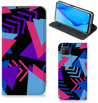 B2Ctelecom Stand Case Huawei P40 Lite Telefoonhoesje Funky Triangle