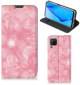 B2Ctelecom Stand Case Huawei P40 Lite Telefoonhoesje Lente Bloemen