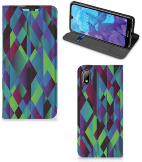 B2Ctelecom Stand Case Huawei Y5 (2019) Abstract Green Blue