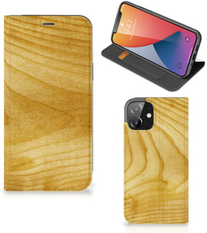 B2Ctelecom Stand Case iPhone 12 | iPhone 12 Pro Smart Cover Licht Hout