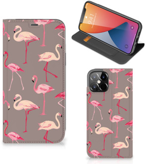 B2Ctelecom Stand Case iPhone 12 Pro Max Hoesje met naam Flamingo