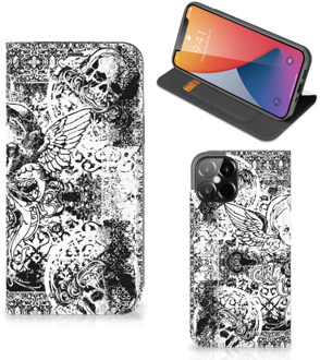 B2Ctelecom Stand Case iPhone 12 Pro Max Telefoonhoesje Skulls Angel