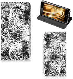 B2Ctelecom Stand Case iPhone SE (2020) 8 | 7 Hoesje Skulls Angel