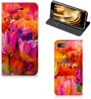 B2Ctelecom Stand Case iPhone SE (2020) 8 | 7 Hoesje Tulpen