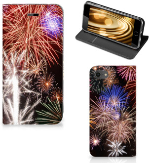 B2Ctelecom Stand Case iPhone SE (2020) 8 | 7 Hoesje Vuurwerk