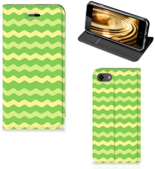 B2Ctelecom Stand Case iPhone SE (2020) 8 | 7 Hoesje Waves Green