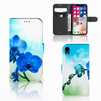 B2Ctelecom Stand Case iPhone Xr Orchidee Blauw