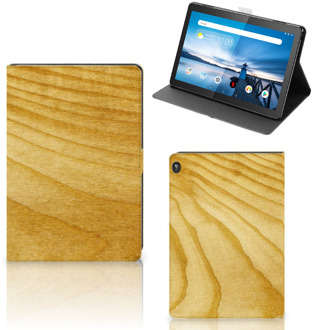 B2Ctelecom Stand Case Lenovo Tablet M10 Hoesje met Magneetsluiting Licht Hout