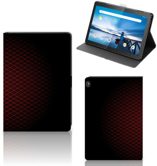 B2Ctelecom Stand Case Lenovo Tablet M10 Tablet Hoes met Magneetsluiting Super als Vaderdag Cadeaus Geruit Rood