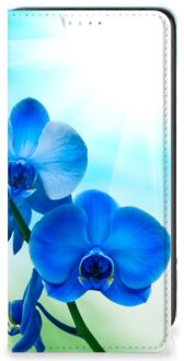 B2Ctelecom Stand Case met foto Samsung Galaxy A41 Telefoonhoesje Orchidee Blauw