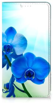 B2Ctelecom Stand Case met foto Samsung Galaxy S20 FE Telefoonhoesje Orchidee Blauw