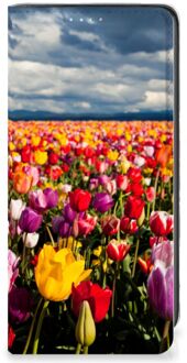 B2Ctelecom Stand Case Moederdag Cadeau Samsung Galaxy A41 Telefoonhoesje met foto Tulpen