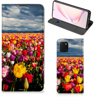 B2Ctelecom Stand Case Moederdag Cadeau Samsung Galaxy Note 10 Lite Telefoonhoesje met foto Tulpen