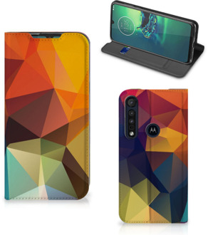 B2Ctelecom Stand Case Motorola G8 Plus Polygon Color