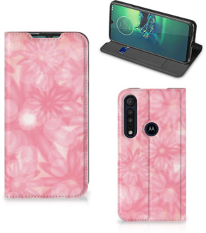 B2Ctelecom Stand Case Motorola G8 Plus Telefoonhoesje Lente Bloemen