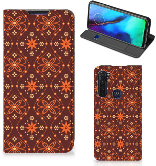 B2Ctelecom Stand Case Motorola Moto G Pro Telefoonhoesje Batik Brown