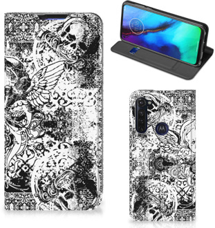 B2Ctelecom Stand Case Motorola Moto G Pro Telefoonhoesje Skulls Angel