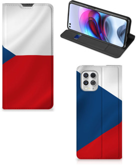 B2Ctelecom Stand Case Motorola Moto G100 Smart Cover Tsjechische Vlag