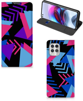 B2Ctelecom Stand Case Motorola Moto G100 Telefoonhoesje Funky Triangle