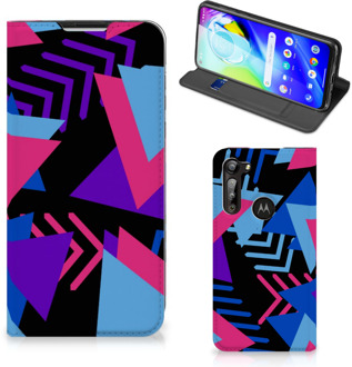 B2Ctelecom Stand Case Motorola Moto G8 Power Telefoonhoesje Funky Triangle