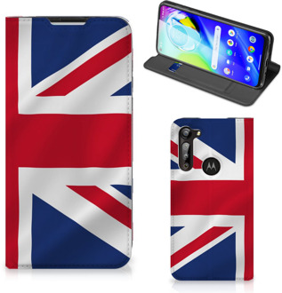 B2Ctelecom Stand Case Motorola Moto G8 Power Telefoonhoesje Groot-Brittannië Vlag