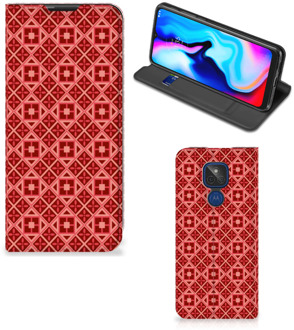 B2Ctelecom Stand Case Motorola Moto G9 Play Smartphone Hoesje Batik Red