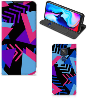 B2Ctelecom Stand Case Motorola Moto G9 Play Telefoonhoesje Funky Triangle