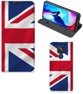 B2Ctelecom Stand Case Motorola Moto G9 Play Telefoonhoesje Groot-Brittannië Vlag