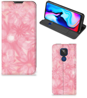 B2Ctelecom Stand Case Motorola Moto G9 Play Telefoonhoesje Lente Bloemen