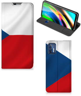 B2Ctelecom Stand Case Motorola Moto G9 Plus Smart Cover Tsjechische Vlag