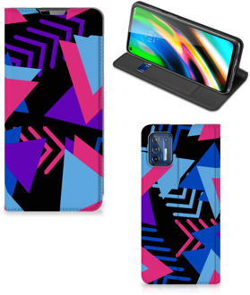 B2Ctelecom Stand Case Motorola Moto G9 Plus Telefoonhoesje Funky Triangle