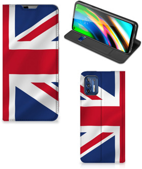 B2Ctelecom Stand Case Motorola Moto G9 Plus Telefoonhoesje Groot-Brittannië Vlag