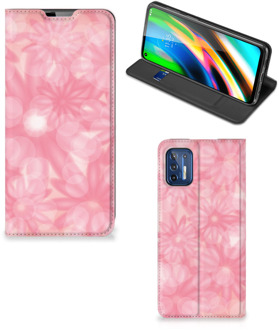 B2Ctelecom Stand Case Motorola Moto G9 Plus Telefoonhoesje Lente Bloemen