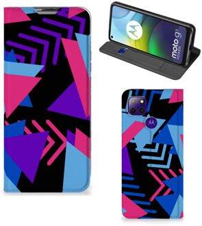 B2Ctelecom Stand Case Motorola Moto G9 Power Telefoonhoesje Funky Triangle